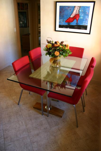 glass table top table